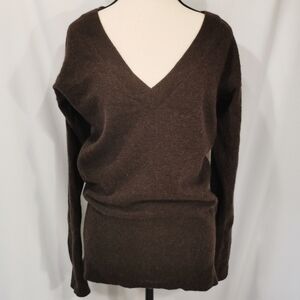 Celtic & Co UK 100% Lambswool V-Neck Soft Slouchy Sweater - Sz XS